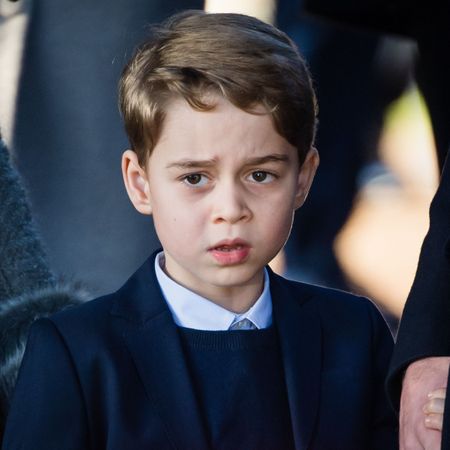 kings lynn, england december 25 prince george of cambridge attends the christmas day church service at church of st mary magdalene on the sandringham estate on december 25, 2019 in kings lynn, united kingdom photo by poolsamir husseinwireimage