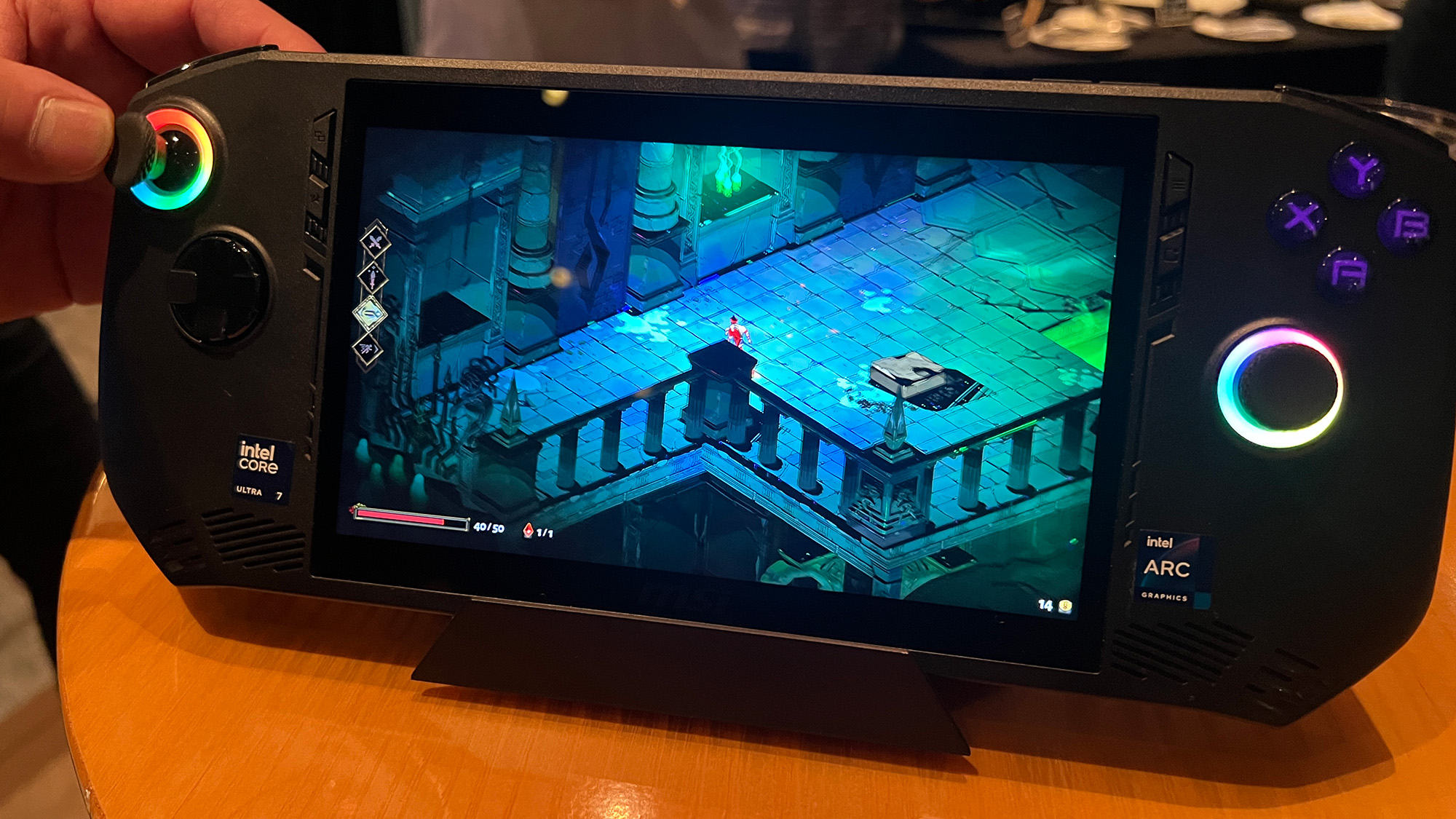 An MSI Claw at CES 2024