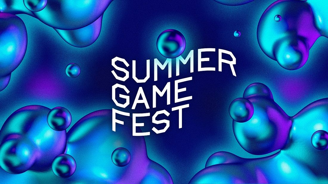 Summer Game Fest 2022: Summer Game Fest written on a bubbly, blue background