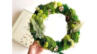 Natural wreath made from moss and foliage