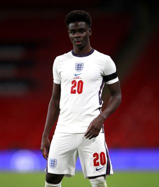 Bukayo Saka will miss England’s World Cup qualifier against San Marino on Thursday.