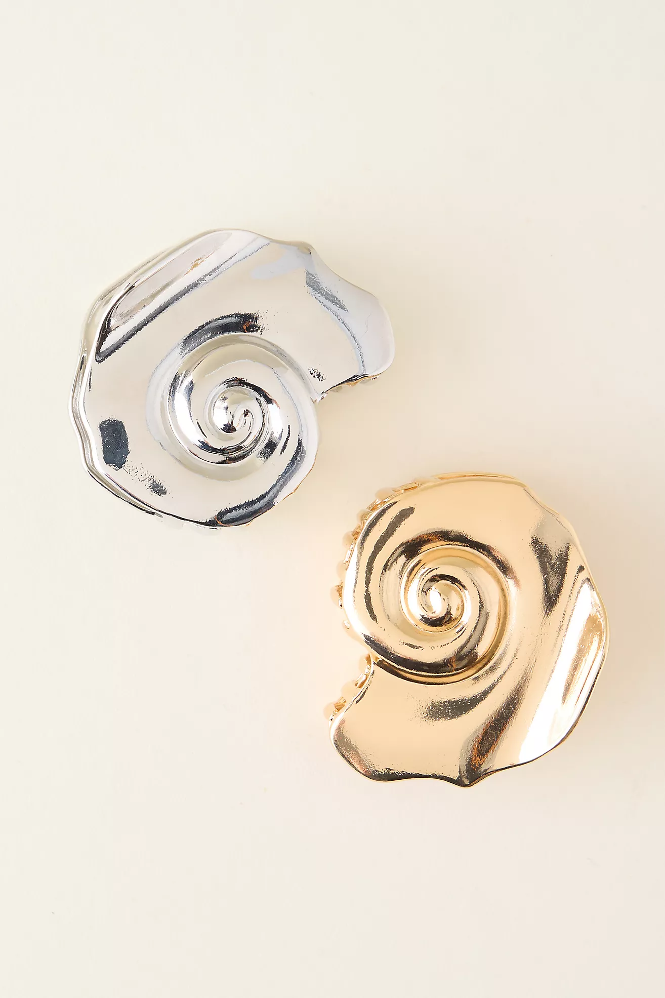 Fossil Metal Hair Claw Clips, Set of 2