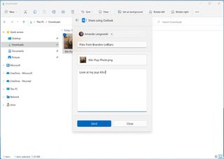 File Explorer Outlook attach inline