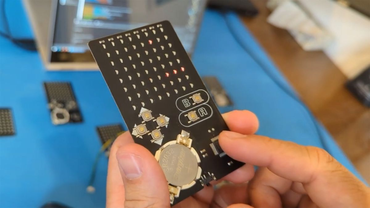 LambertTheMaker&#039;s business card/game console on Hackaday.