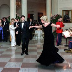 Princess Diana dancing with John Travolta at the White House
