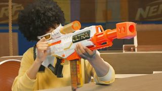 Nerf Ultra Pharaoh being primed by a boy
