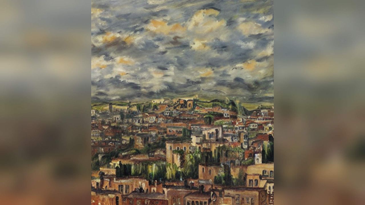 AI generated art in the style of Aharon Kahana