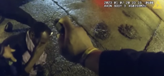 A screenshot from the body cam footage of Tyre Nichols' beating. 