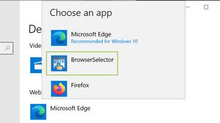 How to enable dynamic browser selection on Windows 10