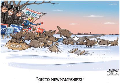 Editorial Cartoon U.S. Groundhog Day 2016