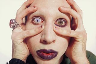 Close-up portrait of Marilyn Manson