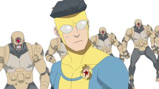 Mark Grayson surrounded by ReAnimen in Invincible season 3