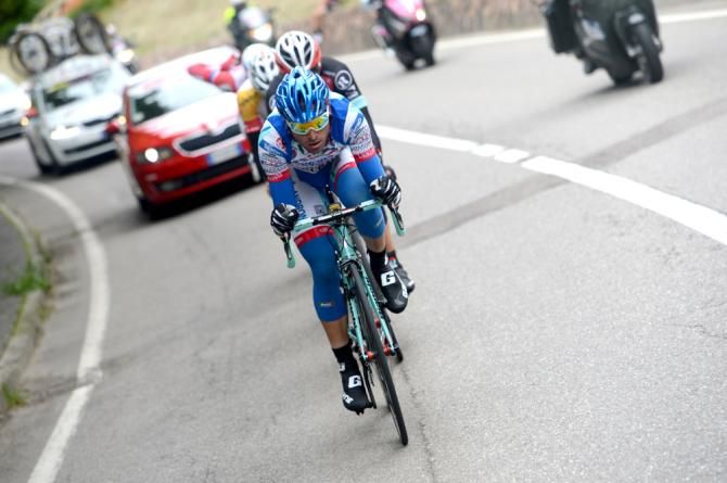 Giairo Ermeti (Androni Giocattoli) leads the break