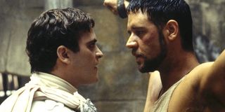 Gladiator Joaquin Phoenix taunts Russell Crowe in his cell