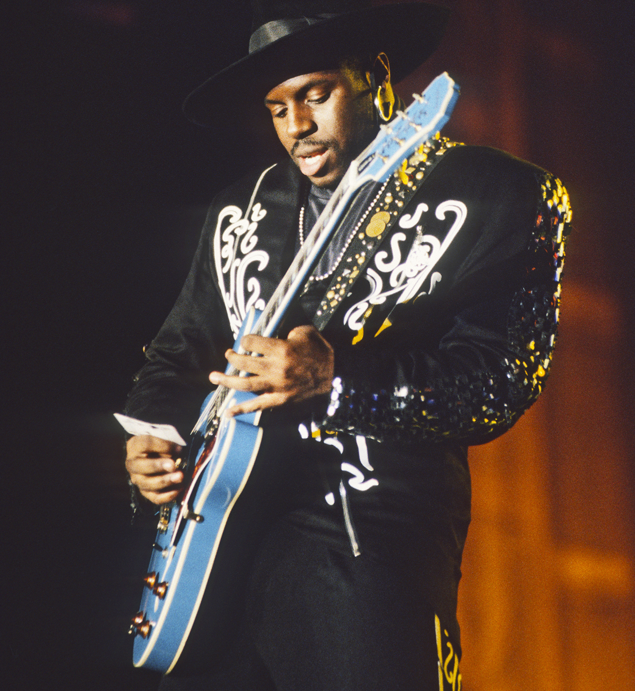 Levi Seacer Jr. performs onstage at the Flanders Expo in Ghent, Belgium on April 9, 1993