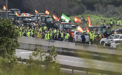 Spanish farmers protest in Andalucia