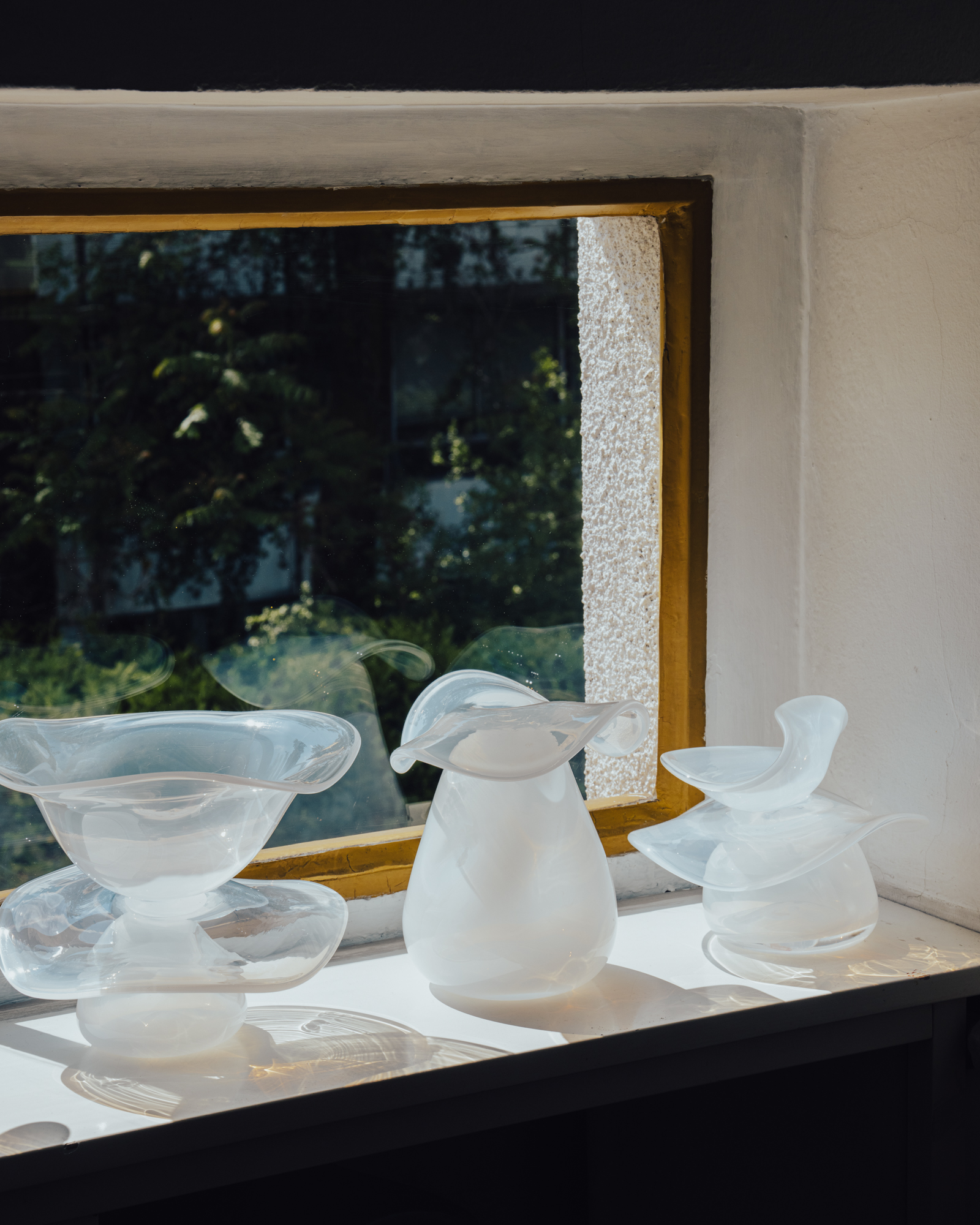folded glass vessels