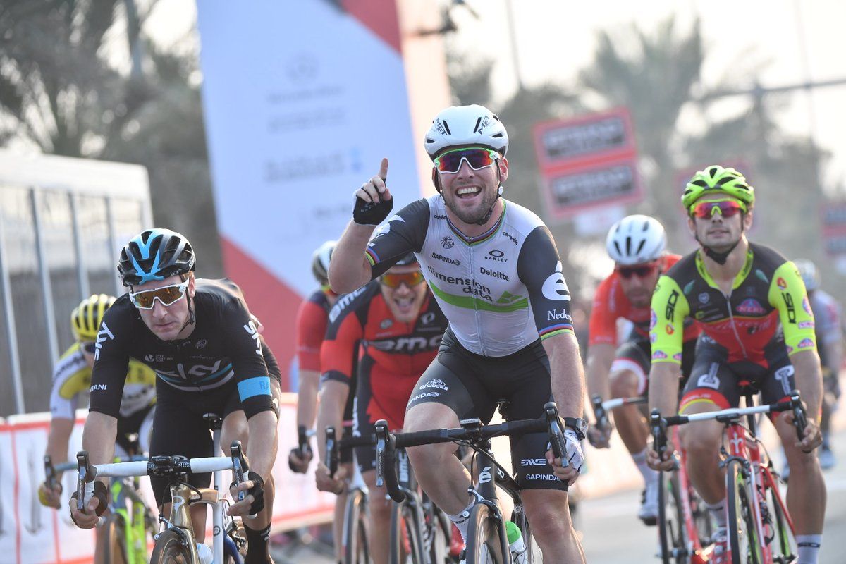 Mark Cavendish wins stage 2 of the Abu Dhabi Tour