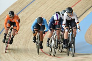 The women's Keirin at the Track World Championships