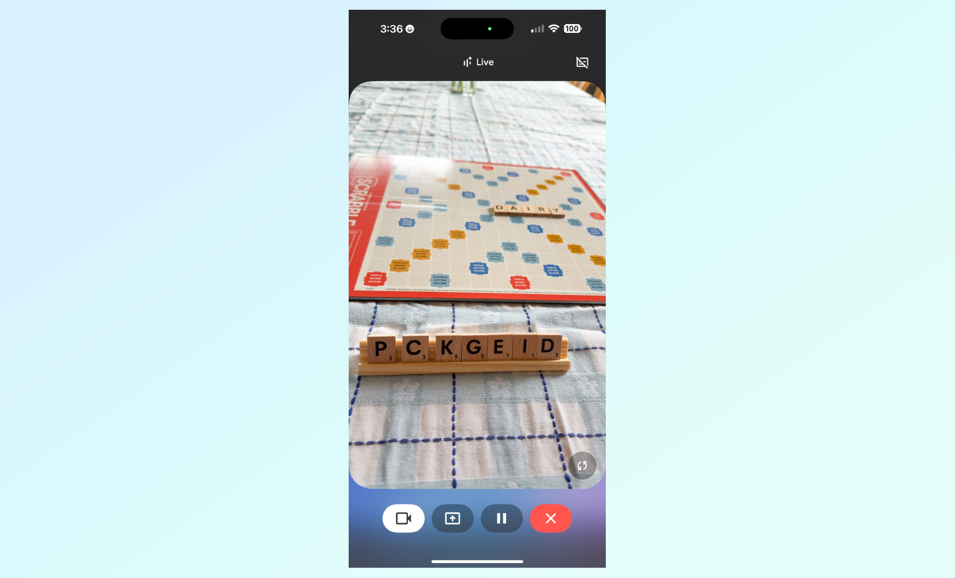 Gemini Live on Scrabble