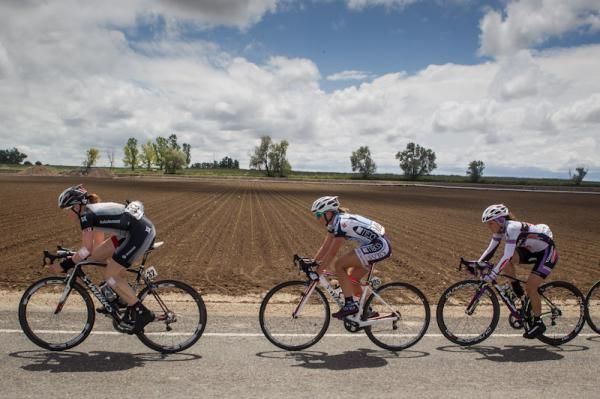 Late in the race the riders did get some sun.