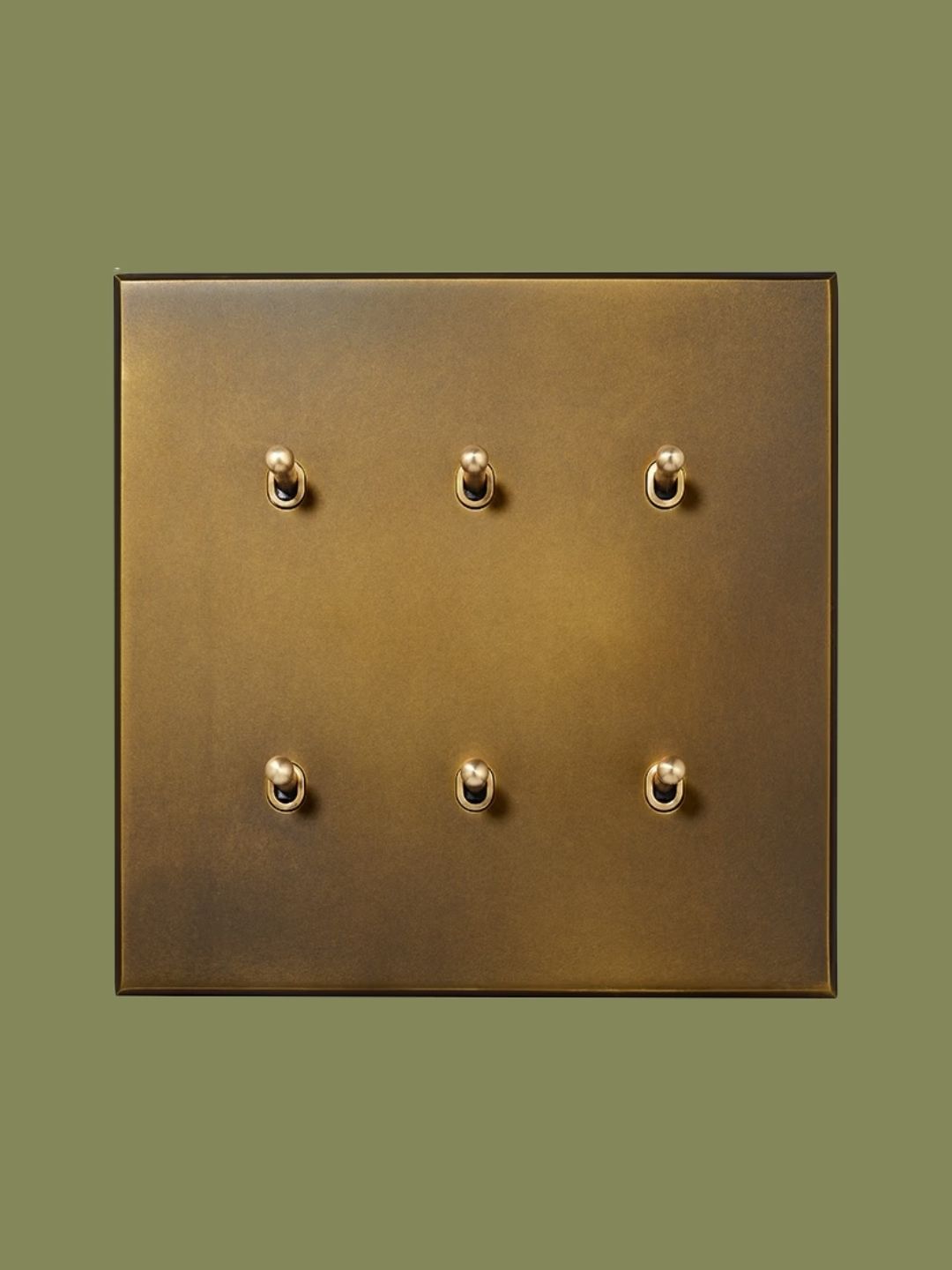 Soho Lighting Company, Aged Brass 6 Gang 20A 2 Way Toggle Switch - The Palaces Collection