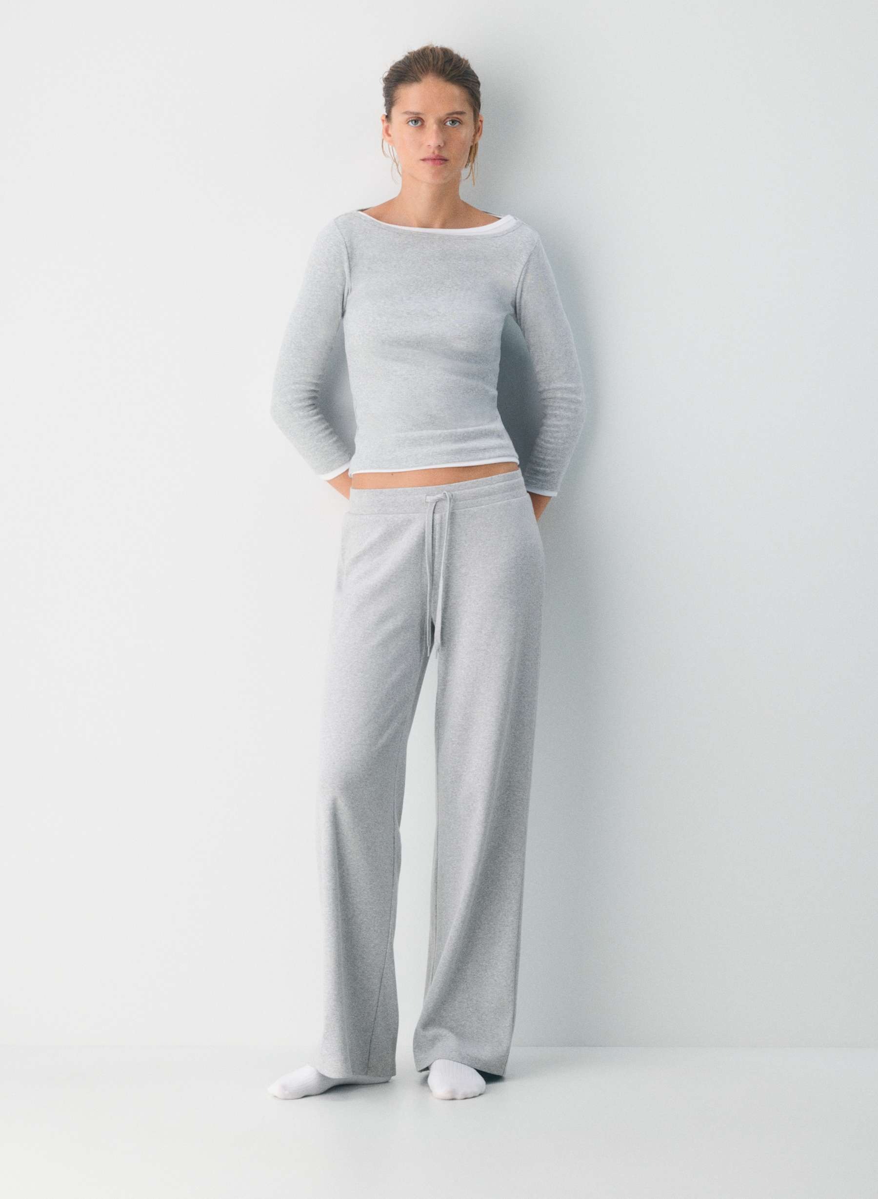 aritzia, HomeStretch&amp;trade; Rib Boatneck 3/4 Sleeve Top
