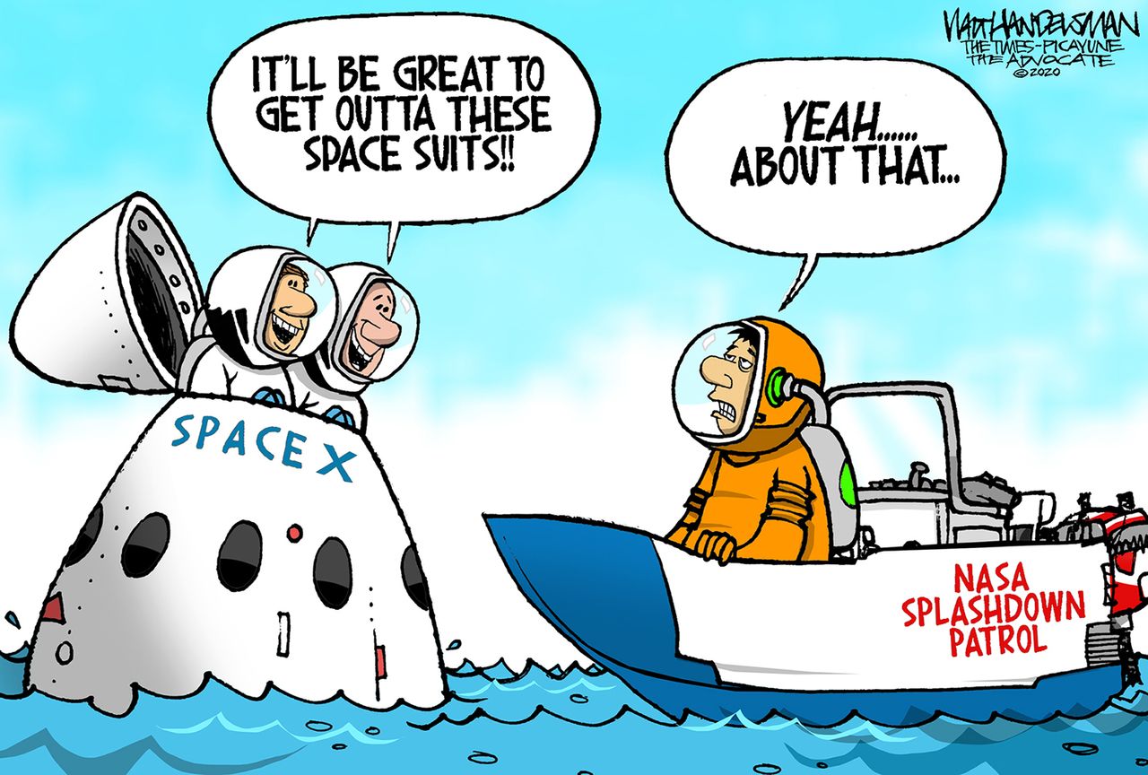 Editorial Cartoon U.S. SpaceX coronavirus