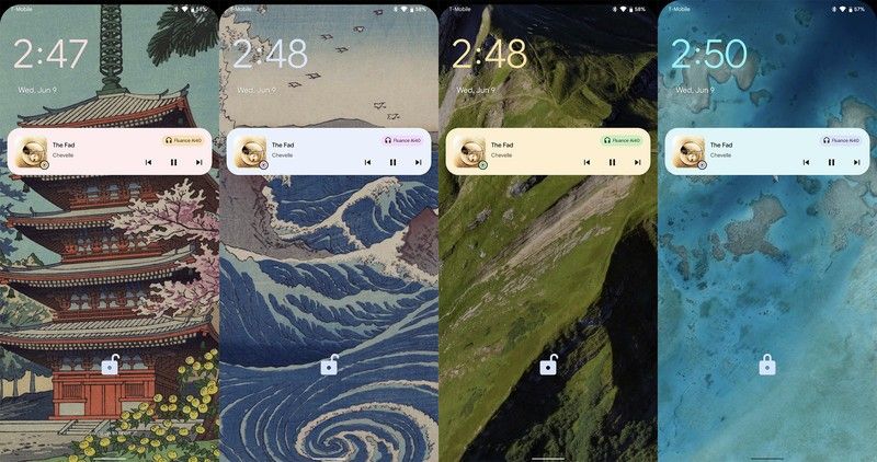 Android 12 Wallpaper Theming Collage