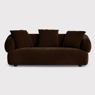 Blume 3 seater sofa in dark brown 