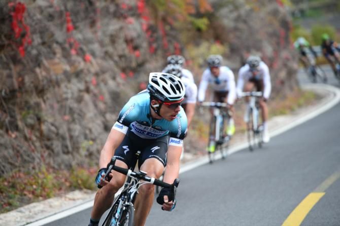 Tony Martin (Omega Pharma-Quickstep) in action at the final KOM of stage 3