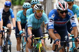 TORINO ITALY JULY 01 Mark Cavendish of The United Kingdom and Astana Qazaqstan Team competes during the 111th Tour de France 2024 Stage 3 a 2308km stage from Piacenza to Torino UCIWT on July 01 2024 in Torino Italy Photo by Tim de WaeleGetty Images