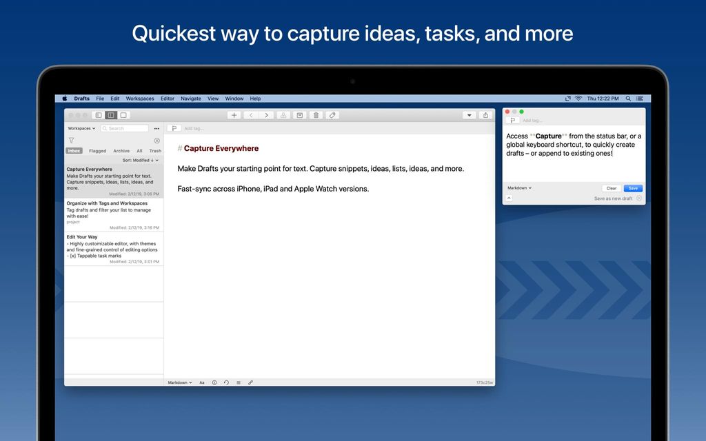 Quickly capture text on your Mac with Drafts iMore