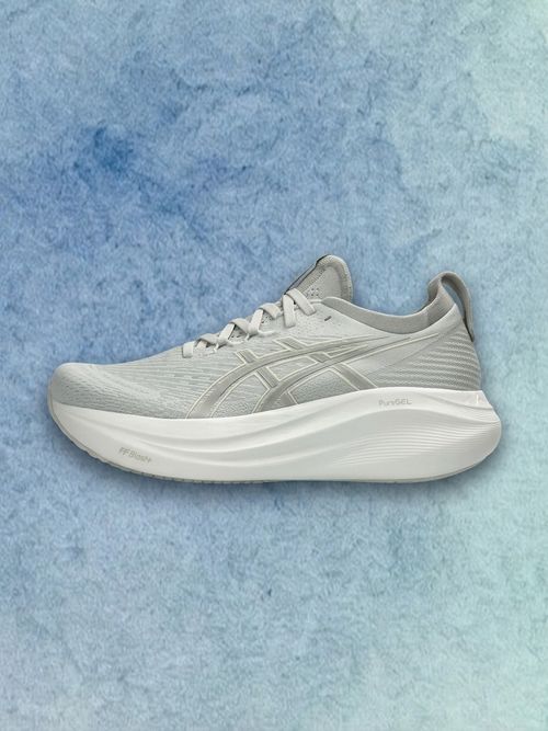 Gel-Nimbus 27 Running Shoes, Lake Grey/White Sage (Women's)