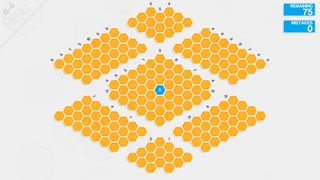 Best puzzle games — A fresh puzzle in Hexcells Infinite, with a variety of polygonal shapes arranged in a symmetrical array.