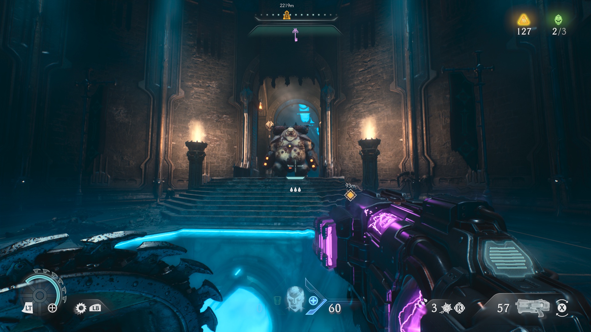 Aiming the Accelerator weapon in DOOM: The Dark Ages