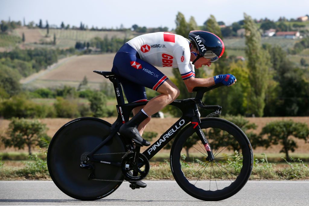 IMOLA ITALY SEPTEMBER 25 Geraint Thomas Wales of The United Kingdom during the 93rd UCI Road World Championships 2020 Men Elite Individual Time Trial a 317km race from Imola to Imola Autodromo Enzo e Dino Ferrari ITT ImolaEr2020 Imola2020 on September 25 2020 in Imola Italy Photo by Bas CzerwinskiGetty Images