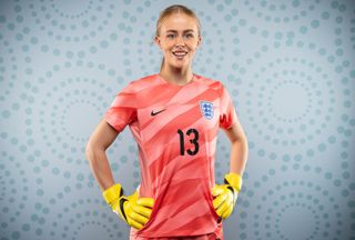 Hannah Hampton of England poses during the official FIFA Women&#039;s World Cup Australia &amp; New Zealand 2023 portrait session on July 18, 2023 in Brisbane, Australia.