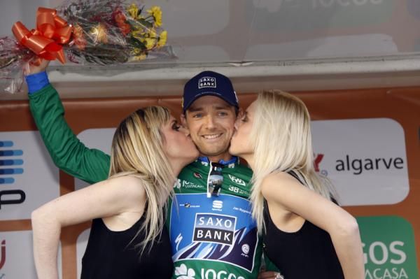 Karsten Kroon (Saxo Bank) was first at both KOMs during stage 1 and leads the mountains classification.