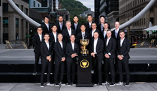 The 2024 International Team line-up for an official Presidents Cup photo