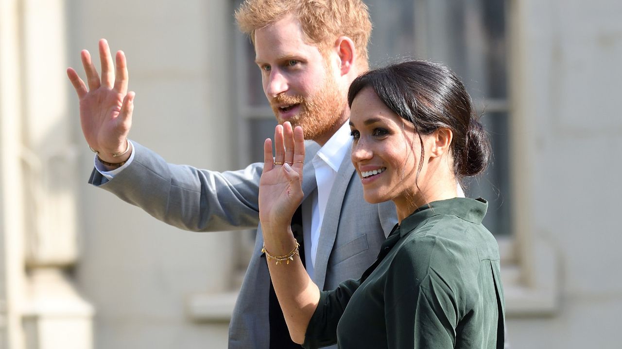 Meghan, Duchess of Sussex and Prince Harry, Duke of Sussex at the Royal Pavilion during an official visit to Sussex on October 3, 2018 in Brighton, United Kingdom. The Duke and Duchess married on May 19th 2018 in Windsor and were conferred The Duke &amp; Duchess of Sussex by The Queen