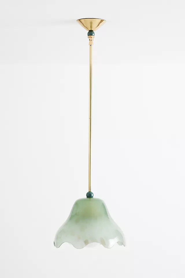 Anthropologie scalloped pendant light