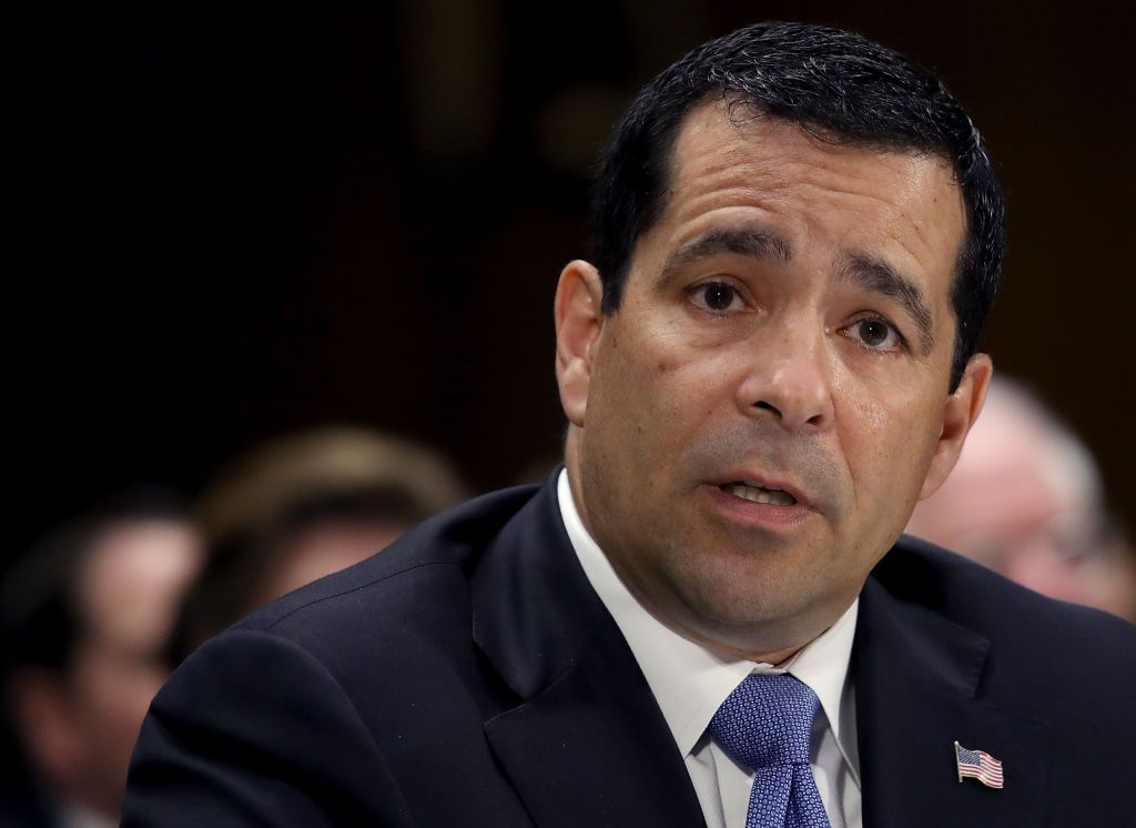 William Evanina, nominee to be director of the National Counterintelligence and Security Center testifies during a hearing held by the Senate Select Committee on Intelligence May 15, 2018 in 