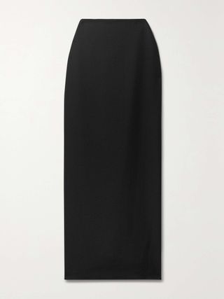 Bartelle Grain De Poudre Wool and Mohair-Blend Maxi Skirt