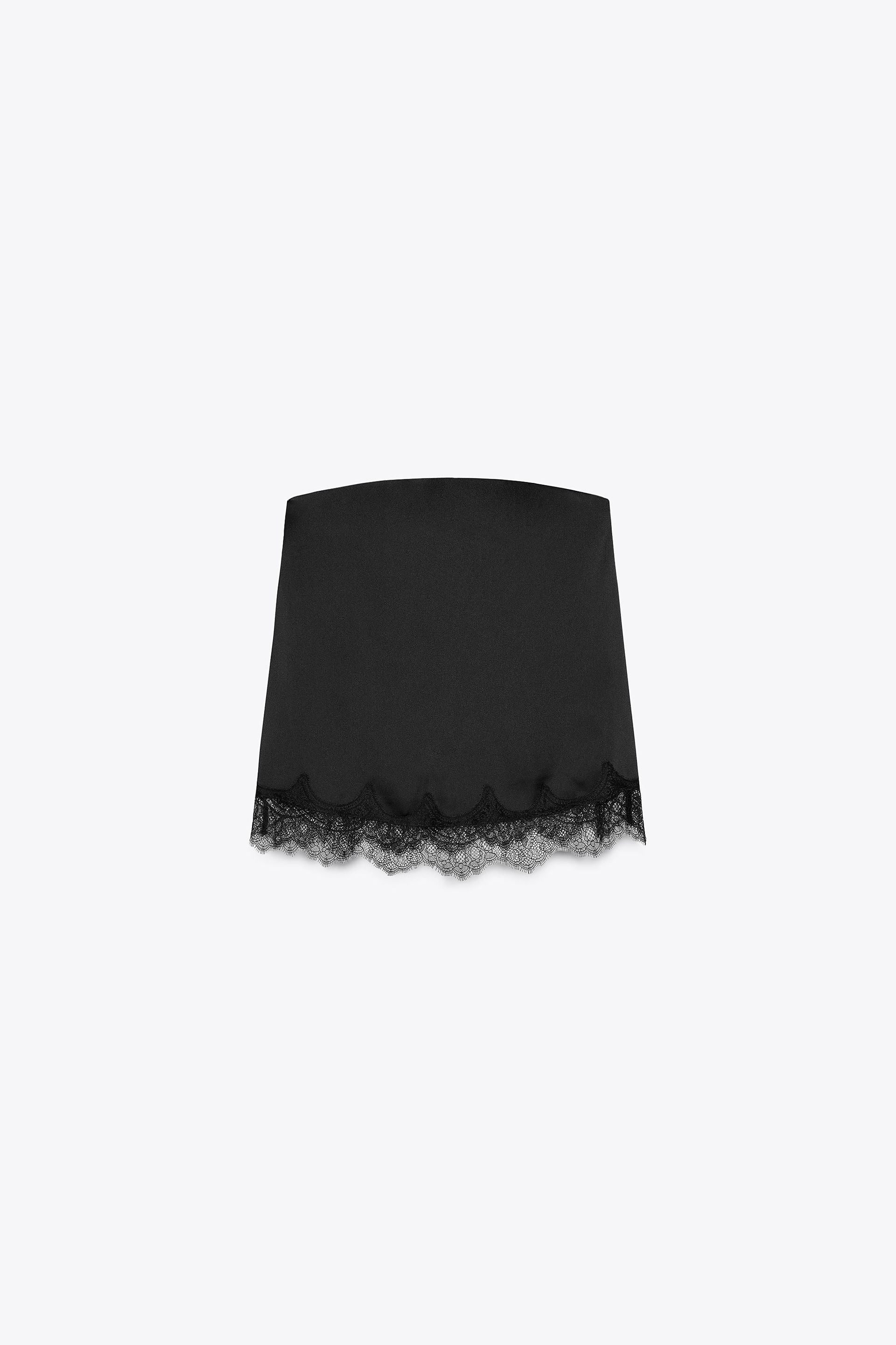 Satin Effect Lace Top