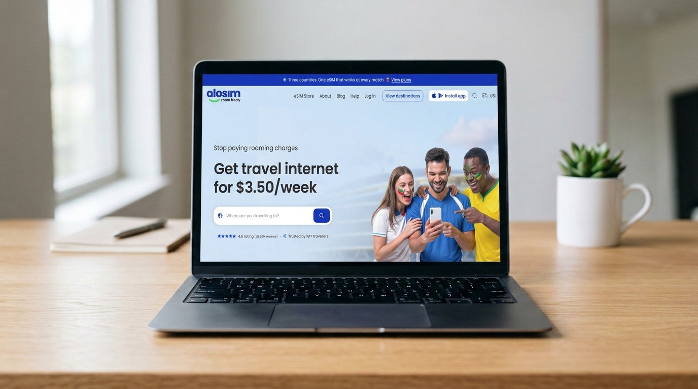 aloSIM homepage 