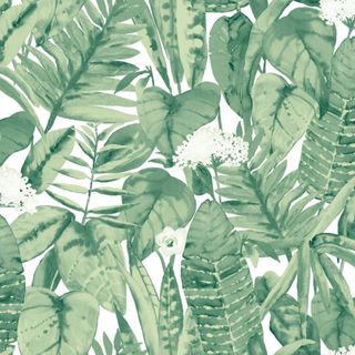 tropical leaf wallpaper swatch 