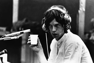 mick jagger in recording studio