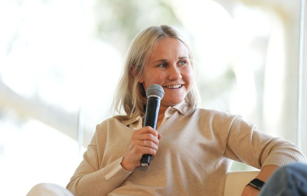 BBC Euro 2024 Izzy Christiansen, Former Lioness &amp; Broadcaster during the Beyond Greatness Speaker Series on July 26, 2023 in Perth / Boorloo, Australia. (Photo by Aitor Alcalde - FIFA/FIFA via Getty Images)