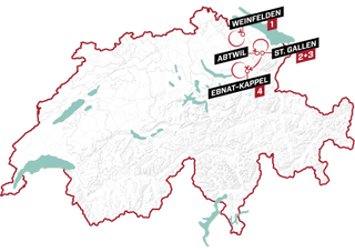 Overall route map for 2023 Tour de Suisse Women 